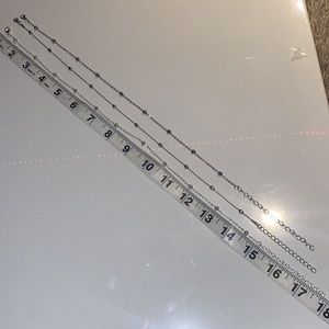 silver necklaces 3 pack